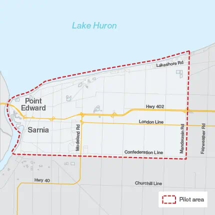 Southern Lake Huron project map