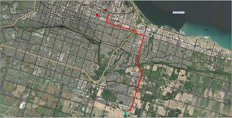 1HRP Preliminary Preferred Route map