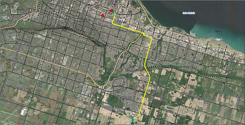 2 HRP Alternative Route 1 map