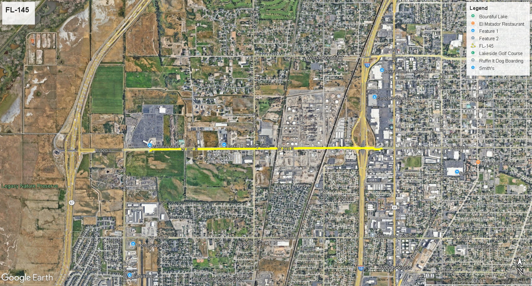 Map of gas feeder line 145 replacement project