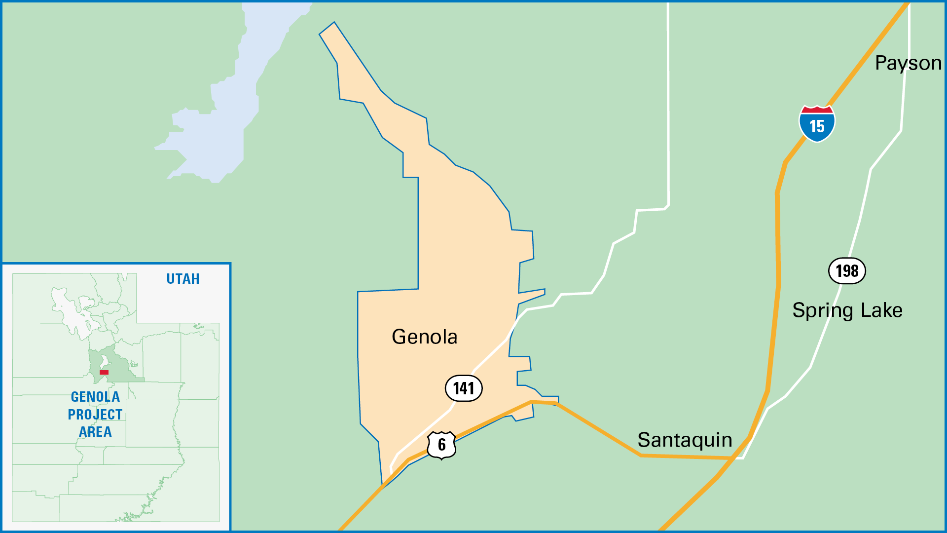 Map illustrating the Genola project area