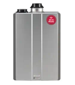 Rinnai super high efficiency series featuring Intelligent Recirculation™ technology: tankless water heater