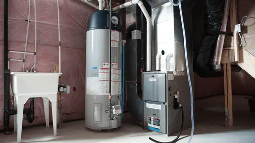 Natural gas hot water tank